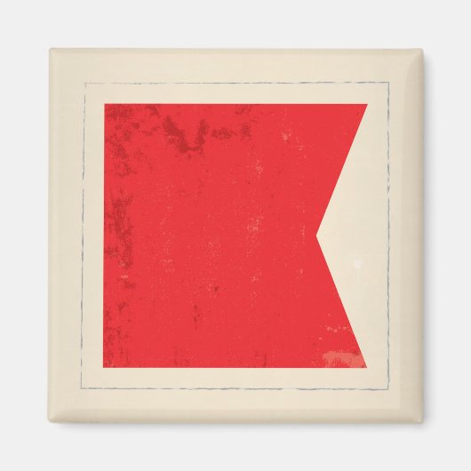 Signalflagge "B" für den Buchstaben Magnet (Vorne)