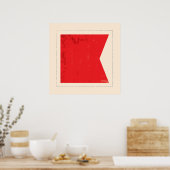 Signalflagge "B" für den Buchstaben Poster (Küche)