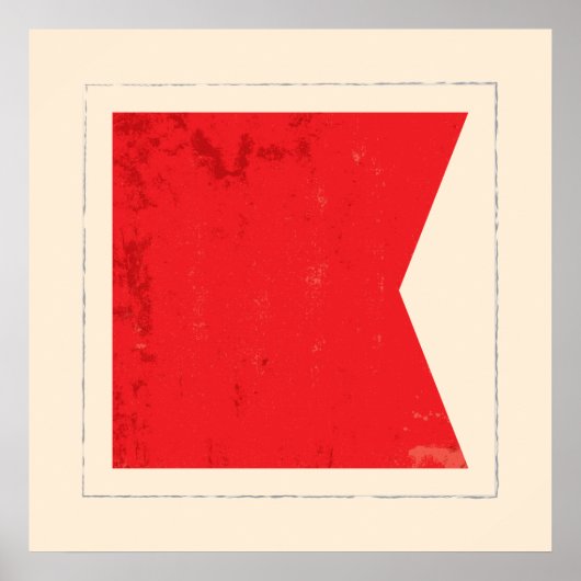 Signalflagge "B" für den Buchstaben Poster (Vorne)