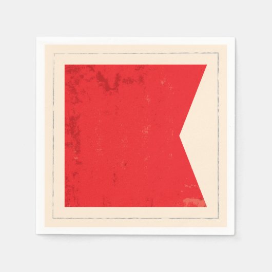 Signalflagge "B" für den Buchstaben Serviette (Vorderseite)