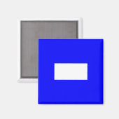 Signalflagge Buchstabe P (Papa) Magnet (Vorderseite/Rückseite)