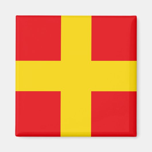 Signalflagge Buchstabe R (Romeo) Magnet (Vorne)