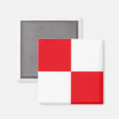Signalflagge Buchstabe U (Uniform) Magnet (Vorderseite/Rückseite)