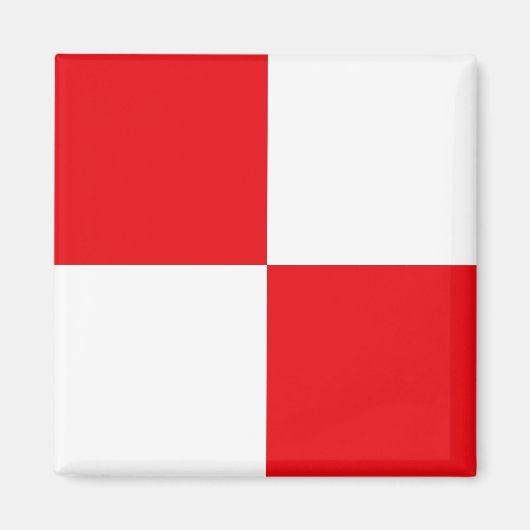 Signalflagge Buchstabe U (Uniform) Magnet (Vorne)