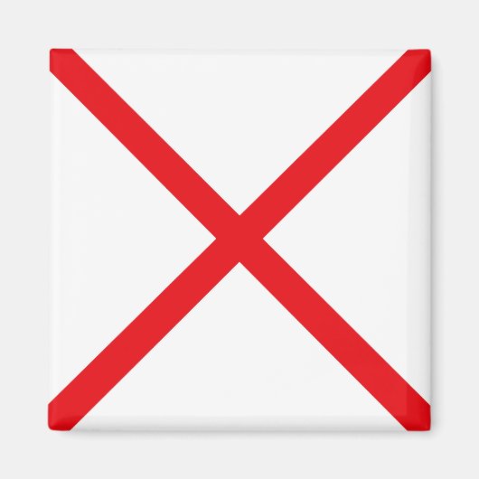 Signalflagge Buchstabe V (Victor) Magnet (Vorne)