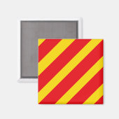 Signalflagge Buchstabe Y Magnet (Vorderseite/Rückseite)
