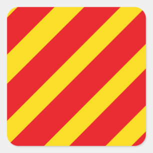 Signalflagge Buchstabe Y Quadratischer Aufkleber
