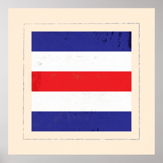 Signalflagge "C" für den Buchstaben Poster (Vorne)