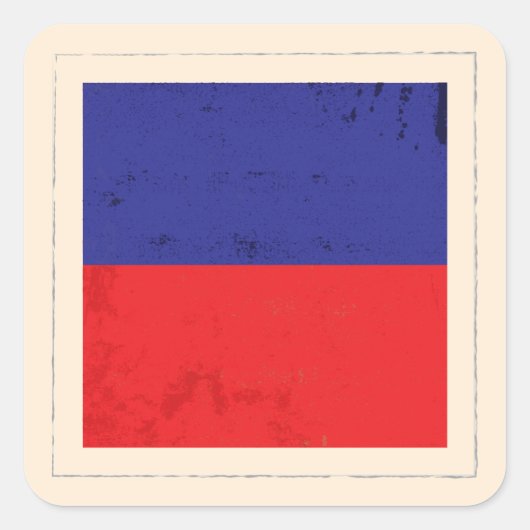 Signalflagge "E" für den optischen Buchstaben Quadratischer Aufkleber (Vorderseite)