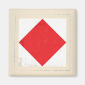 Signalflagge "F" für den Buchstaben Magnet (Vorne)