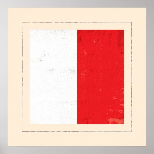 Signalflagge "H" für den optischen Buchstaben Poster (Vorne)