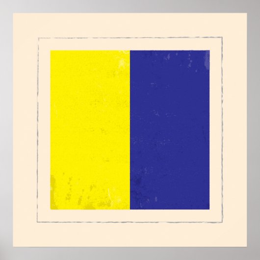 Signalflagge "K" für den optischen Buchstaben Poster (Vorne)