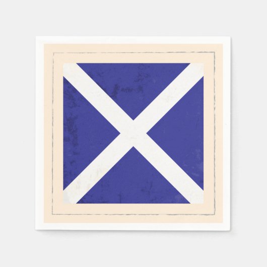 Signalflagge "M" für den optischen Buchstaben Serviette (Vorderseite)