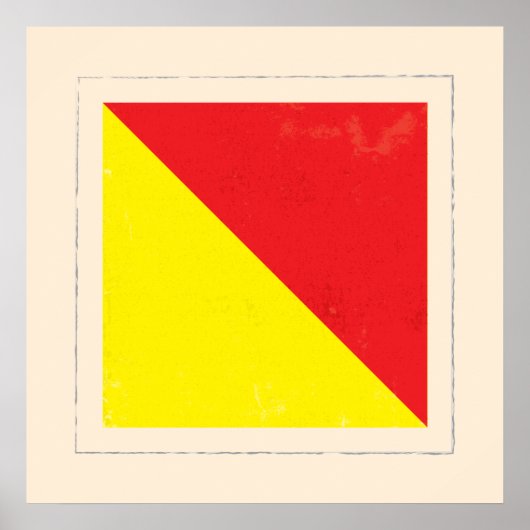 Signalflagge "O" für den optischen Buchstaben Poster (Vorne)