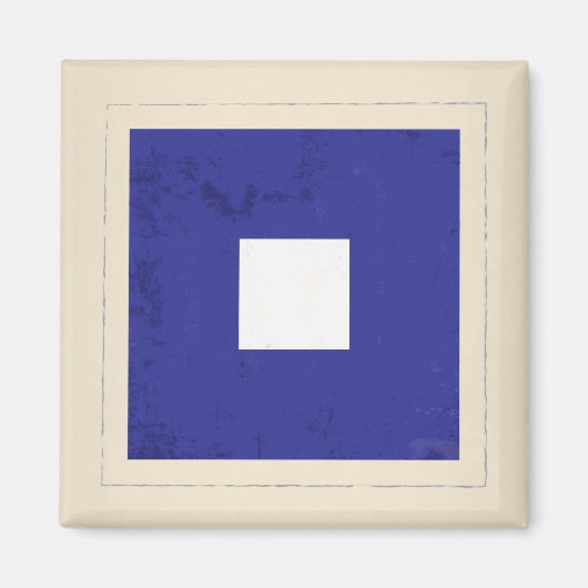 Signalflagge "P" für den Buchstaben Magnet (Vorne)