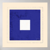 Signalflagge "P" für den Buchstaben Poster (Vorne)