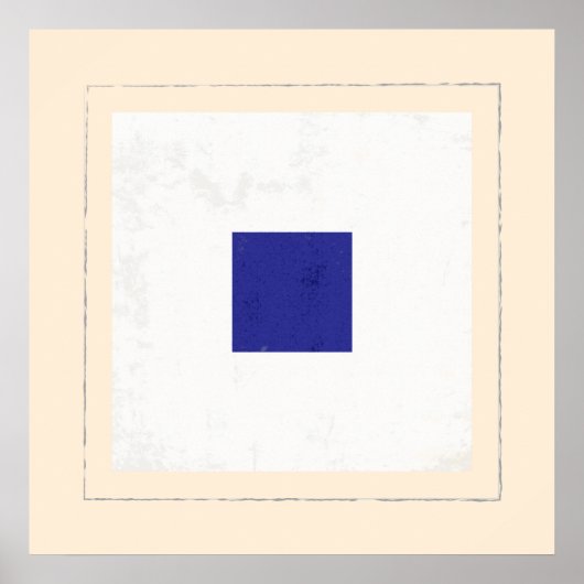 Signalflagge "S" für den optischen Buchstaben Poster (Vorne)