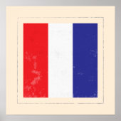 Signalflagge "T" für den optischen Buchstaben Poster (Vorne)