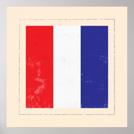 Signalflagge "T" für den optischen Buchstaben Poster (Vorne)