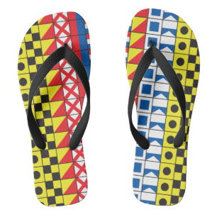 Signalflags pattern_I Liebe zum Segeln Badesandalen