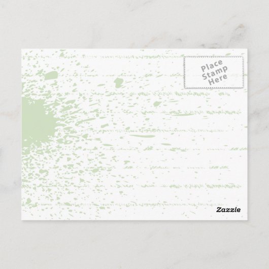 Signalleuchte mit grünem Scrollwork-Sol-Notizzette Postkarte (Rückseite)