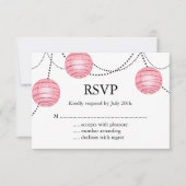 Signalleuchten in rosa UAWG RSVP Karte (Vorderseite)