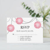 Signalleuchten in rosa UAWG RSVP Karte (Stehend Vorderseite)