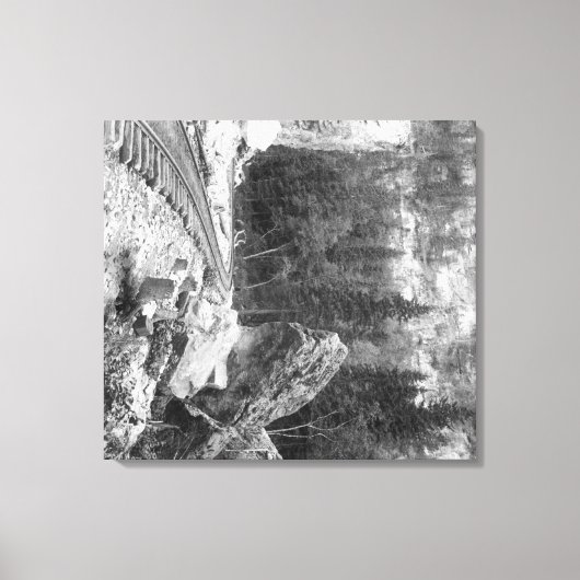 Signalrock in der Nähe der Bahnspurfotografie Leinwanddruck (Vorderseite)