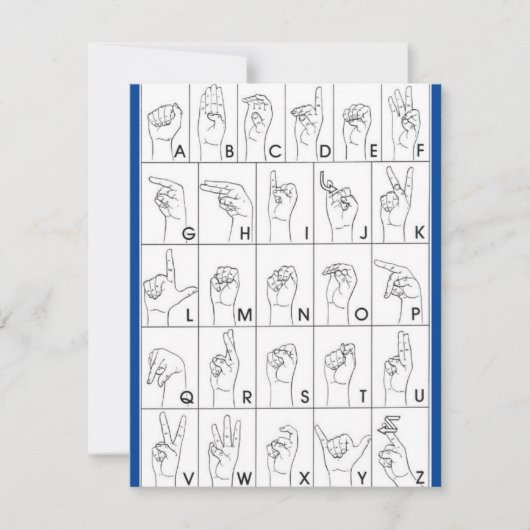 SIGNALSPRACHE-Flachkarte (Vorderseite)