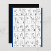 SIGNALSPRACHE-Flachkarte (Vorne/Hinten)