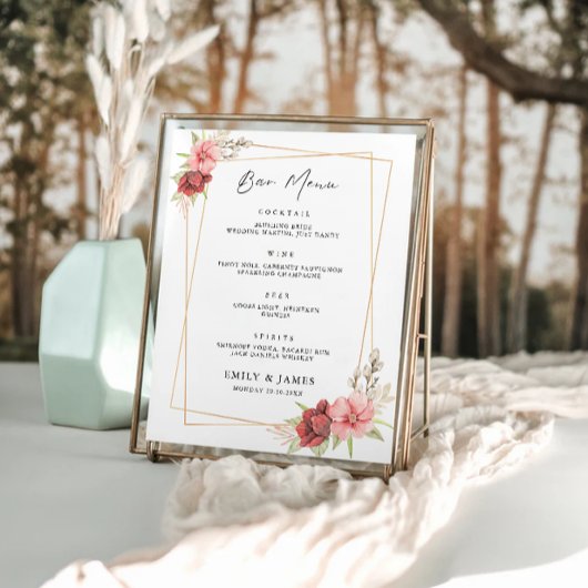 Signaltonvorlage für das Menü "Rose" Poster