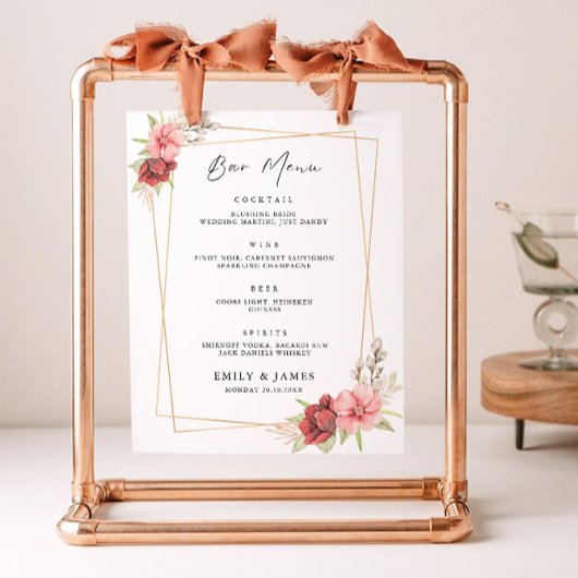 Signaltonvorlage für das Menü "Rose" Poster