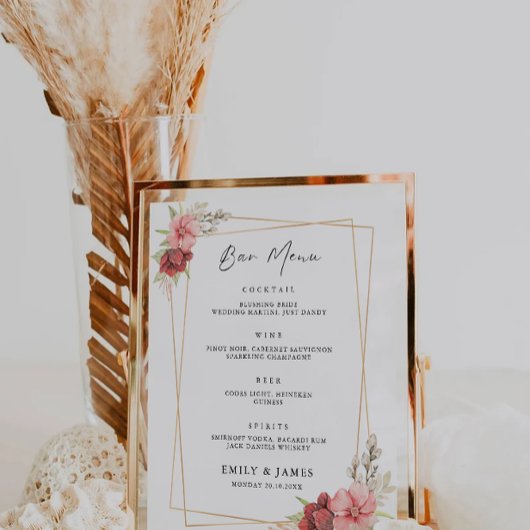 Signaltonvorlage für das Menü "Rose" Poster