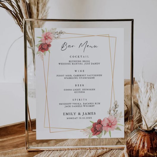 Signaltonvorlage für das Menü "Rose" Poster