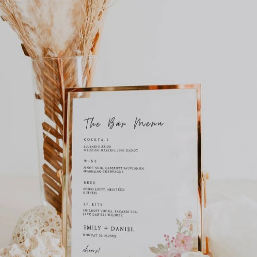 Signaltonvorlage für das Menü "Rose" Poster