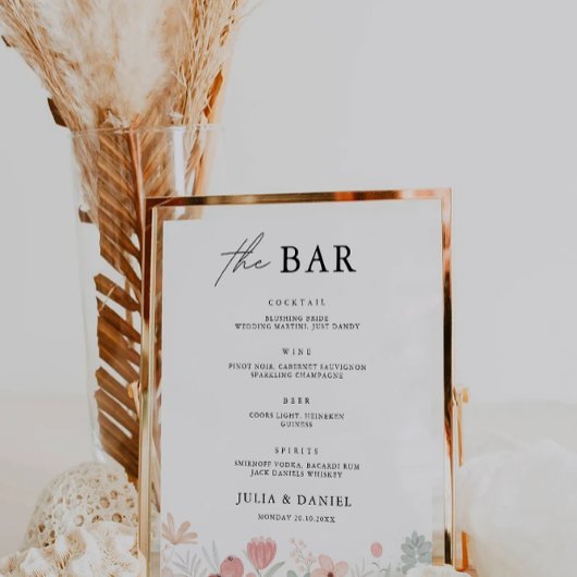 Signaltonvorlage für das Menü "Wildblume" Poster