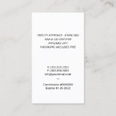 Signatur-Agent für Notare-Darlehen Berufliches Qui Visitenkarte (Rückseite)