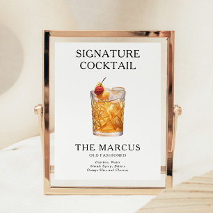 Signatur-Cocktail-Menüplakat Poster