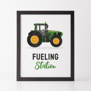 Signatur der Geburtstagspartei des Traktors Poster