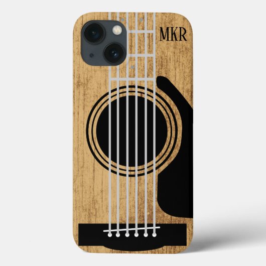 Signatur der Gitarre aus altem Holz Case-Mate iPhone Hülle (Rückseite)