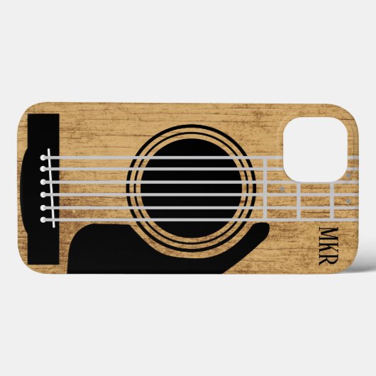 Signatur der Gitarre aus altem Holz Case-Mate iPhone Hülle (Rückseite (Horizontal))