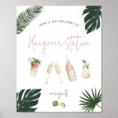 Signatur der Hangover-Station für tropischen Jungg Poster (Vorne)