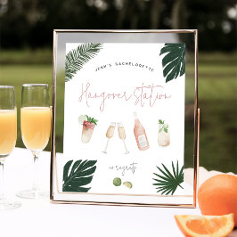 Signatur der Hangover-Station für tropischen Jungg Poster