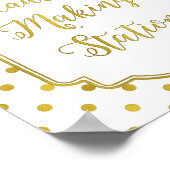 Signatur der Headband-Making-Station für weiße Gol Poster (Ecke)