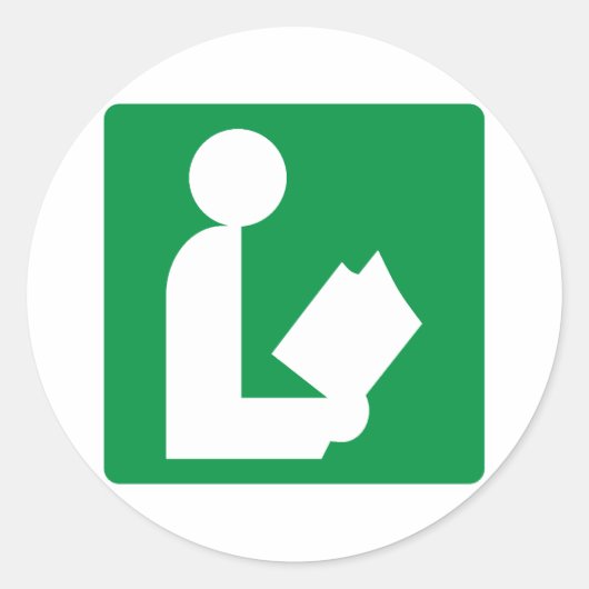 Signatur der Library Highway Runder Aufkleber (Vorderseite)