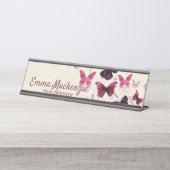 Signatur der Lila Schreibtischnamensplatte Schreibtischnamensplakette (Vorderseite )