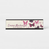 Signatur der Lila Schreibtischnamensplatte Schreibtischnamensplakette (Vorderseite )