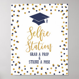 Signatur der Navy Graduation Party für die Selfie  Poster