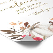 Signatur der Pumpkin Fall Brautparty Advisor Card Poster (Ecke)