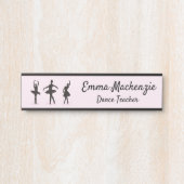 Signatur der Tanzstation für Ballet-Tänzer Türschild (Vorderseite )